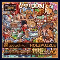 PERIC 4260739310023 Holzpuzzle London, ca. 20x25cm von woodiPu