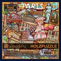 PERIC 4260739310030 Holzpuzzle Paris, ca. 20x25cm von woodiPu