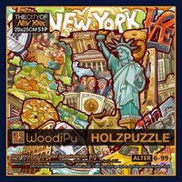 PERIC 4260739310115 Holzpuzzle New York, ca. 20x25cm von woodiPu