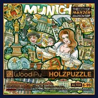 PERIC 4260739310207 Holzpuzzle München, ca. 20x25cm von woodiPu