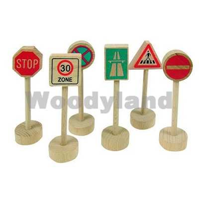 WOODY_Verkehrszeichen, 6 Stück, braun. WOODY_Verkehrszeichen, 6 Stück, braun. von woody