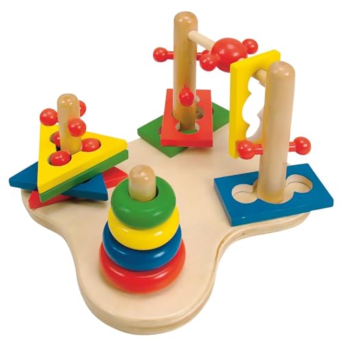 woody STECKSPIEL MOTORIK MOTORIKSCHLEIFE FÄDELSPIEL STECKTUM SPIELSET Holz von woody