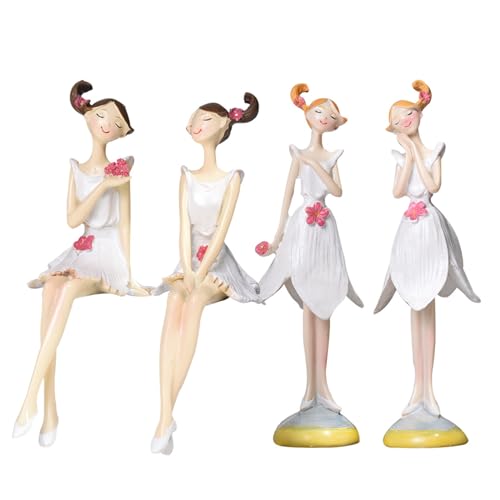 6 Stück Blumenfee Kuchenaufsätze Wopin Feen-Figuren Kuchen Dekoration Blumenfee Mini Figures Set Party Kuchen Dekoration Lieferungen Cake Topper für Mädchen, Kinder und Babys von wopin