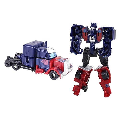 Optimus Prime Transformers Spielzeug,Flexible Actionfigur, deformierter Autoroboter,2in 1Transforming Toys Alloy Auto Roboter Auto Spielzeug für Kinder ab 3 Jahren von wopin