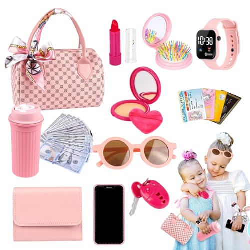 Toy Bag für Mädchen | Praktische Lernspielzeugbeutel mit Accessoires | Intrinsische Sicherheitsrolle -Spiele für Prinzessin für Mädchen von 3 bis 6 Jahren Toy Bag für Mädchen | Praktische Lernspielzeugbeutel mit Accessoires | Intrinsische Sicherheitsrolle -Spiele für Prinzessin für Mädchen von 3 bis 6 Jahren von wqibq