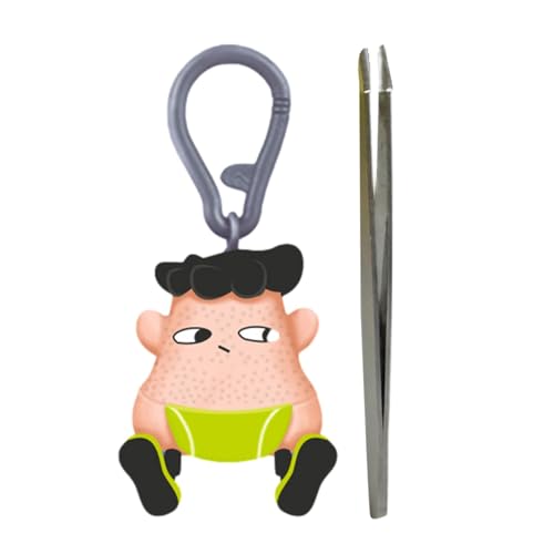 wqibq 2 Mr Plucky Toys, Polka Hair Pulling Disorder Toy, Say Goodbye to Skin Picking, Hair Picking Fidget Toy, Pimple Popping Toy, Stress Relief Toy for Sensory, An'xiety Relief Keychain Toy with Twee von wqibq