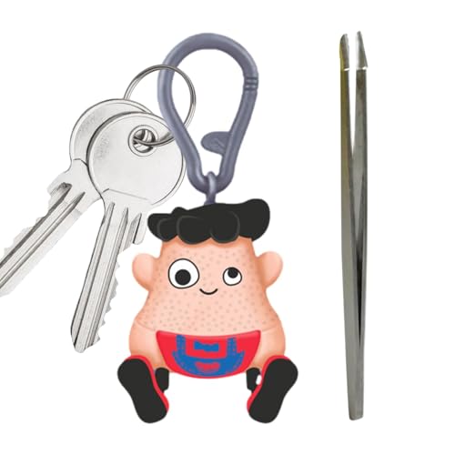 wqibq 2 Mr Plucky Toys, Polka Hair Pulling Disorder Toy, Say Goodbye to Skin Picking, Hair Picking Fidget Toy, Pimple Popping Toy, Stress Relief Toy for Sensory, An'xiety Relief Keychain Toy with Twee von wqibq