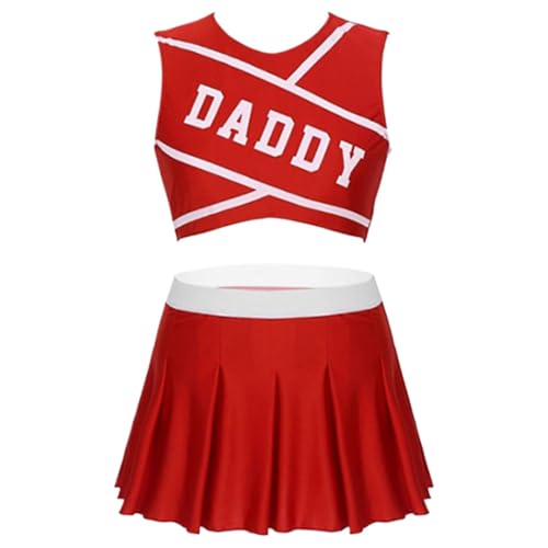 wqibq Cheerleader-Kostüm,Cheerleader-Kostüm für Damen - Modisches Cheer-Outfit Cheerleading-Outfit | Bequeme Cheerleader-Uniform, Cheer-Uniformen für Thanksgiving, Weihnachten von wqibq