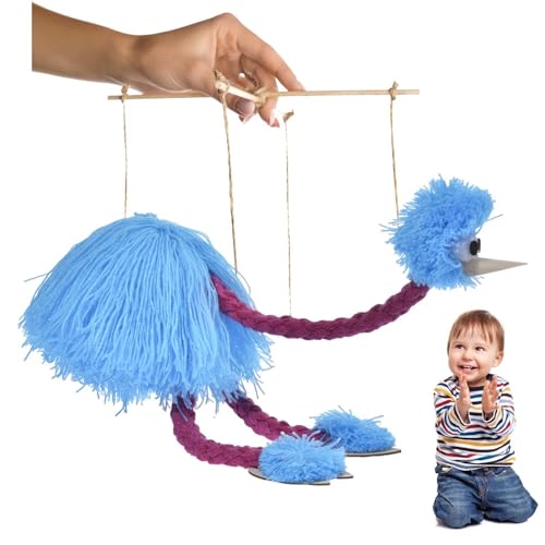 wqibq Handpuppe Strauß, Handpuppe, Straußenpuppe, Handpuppe, Garnpuppen, Straußenpuppe, interaktive Straußenpuppen, handgefertigt, niedlich, für von wqibq