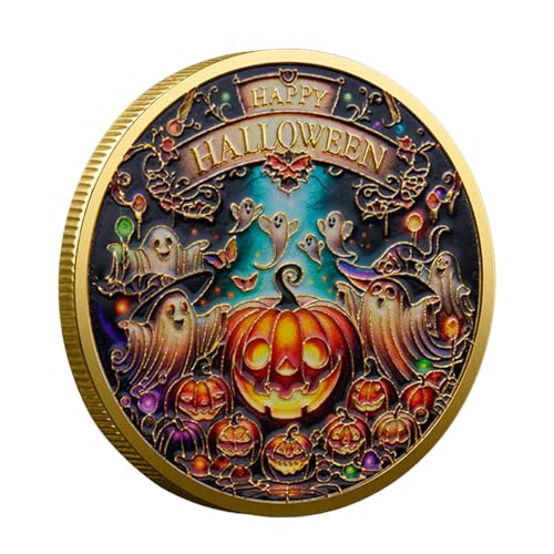 wqibq Happy Halloween Souvenir | Last Lange Metal Gold Hapy Halloweens Münze | Wunderbar für die sammelbare Partygunst, kreative Gedenkmünzen für Hallowen -Enthusiasten wqibq Happy Halloween Souvenir | Last Lange Metal Gold Hapy Halloweens Münze | Wunderbar für die sammelbare Partygunst, kreative Gedenkmünzen für Hallowen -Enthusiasten von wqibq