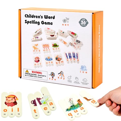wqibq Rechtschreibspielzeug, Wortspiel | Lernspielzeug des Alphabets zum Unterrichten von Kindern im Vorschulalter in der Schule, Klassenzimmer, Zuhause für Kleinkinder und Kindergarten wqibq Rechtschreibspielzeug, Wortspiel | Lernspielzeug des Alphabets zum Unterrichten von Kindern im Vorschulalter in der Schule, Klassenzimmer, Zuhause für Kleinkinder und Kindergarten von wqibq