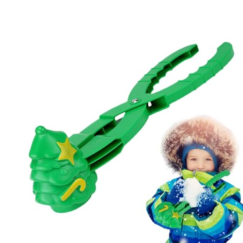 wqibq Schneespielzeug für Kinder im Freien, Schneeformen - Schneeball-Clip,Outdoor Winter Spielen Schnee Spielzeug Weihnachtsbaum Geformt Schnee Ball Maker Clips für Kinder Schnee Ball Kampf Strand von wqibq