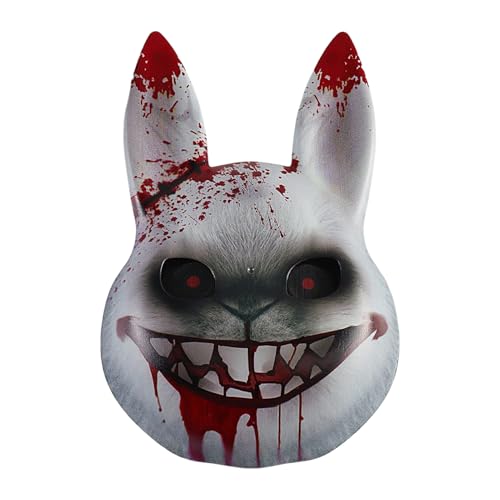 wqibq Unheimliche Hasenmaske - Halloween Gesichtsmaske | Kostümzubehör für Feste Karneval Bühnenmaskerade Cosplay Partys Familienfeiern wqibq Unheimliche Hasenmaske - Halloween Gesichtsmaske | Kostümzubehör für Feste Karneval Bühnenmaskerade Cosplay Partys Familienfeiern von wqibq