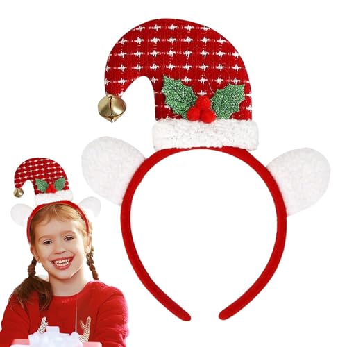 wqibq Weihnachts-Stirnbänder für Frauen, Mehrzweck-Haarband für den Urlaub, Weihnachts-Haarschmuck, Leichte Festival-Kopfbedeckung, buntes Haarband für kurzes, langes, lockiges Haar von wqibq