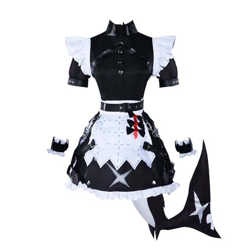 wuchun Anime-Cosplay-Kostüm für Damen, Dienstmädchenkleid, Spiel-Cosplay-Outfits für Halloween, Karnevalsparty von wuchun