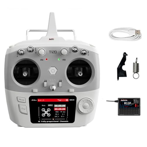 wudoo Für Den RadioLink T12D 12 Kanal RC-Sender + R12F Empfänger 2,4 GHz Fernbedienung für FPV-Drohne, Festdecker und Auto. von wudoo