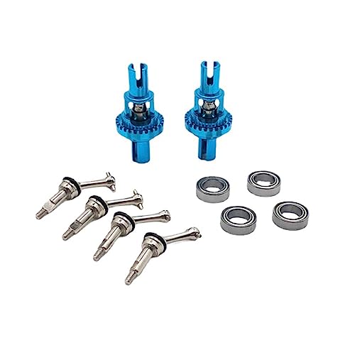 wueiooskj 1/28 RC Cars Metall Differential Fahrzeug Antriebswelle Ersatzteile Reparatur Lager Ersatz für WLtoys K969 K979 K989 K999, Blau von wueiooskj