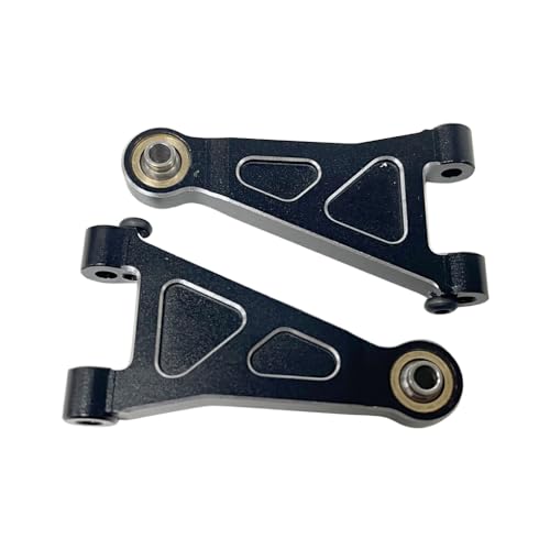 wueiooskj 2 stücke 1/14 Aluminium Legierung Front Upper Suspension Arm Für 14301 Auf Straße Fahrzeuge Verbesserte RC Auto Zubehör Ersatzteile, Schwarz von wueiooskj