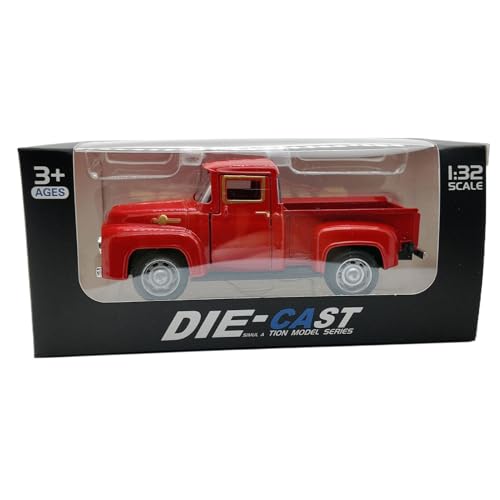 wueiooskj Red Truck Years Muldenkipper Little Truck Red Alloy für Jungen Vintage Truck Red Handbesprühte Trucks Boys Vintage Red, Rot von wueiooskj