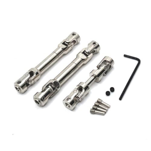 wueiooskj Universal Antriebsgelenk Für MN128 MN86 G500 Stahl Design 3 stücke Silber RC Auto Zubehör Ersatzteile von wueiooskj