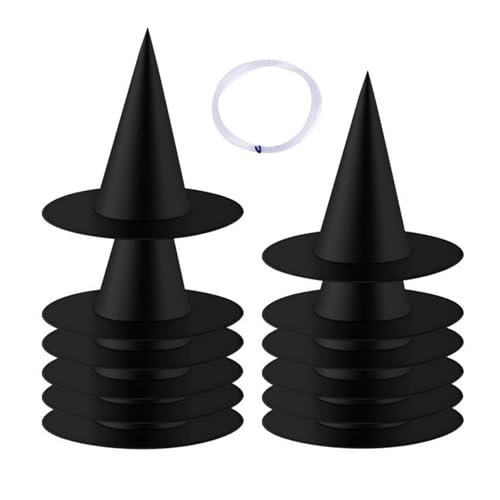 wueiooskj Weiche und strapazierfähige Hexenhüte für Damen, Halloween Dekorationen, aus 210D Oxford Stoff, Hexenhut aus Oxford Stoff, Typ2 wueiooskj Weiche und strapazierfähige Hexenhüte für Damen, Halloween Dekorationen, aus 210D Oxford Stoff, Hexenhut aus Oxford Stoff, Typ2 von wueiooskj