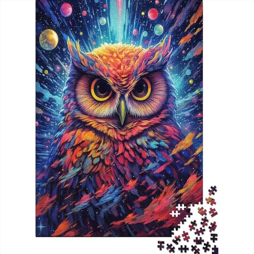 1000-teiliges Puzzle Eulen-Puzzle für Erwachsene und Jugendliche Holzbrett-Puzzle Spielzeug Denkspiel 1000 Teile (75 x 50 cm) von wuzihanptpt