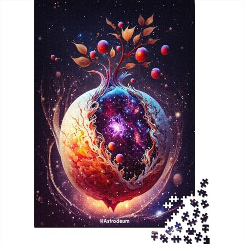 1000-teiliges Puzzle Granatapfel-Puzzle für Erwachsene Holzbrett-Puzzle Lernspiel für Erwachsene Teenager 1000 Teile (75 x 50 cm) von wuzihanptpt