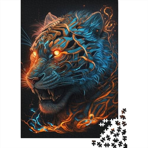 1000-teiliges Puzzle für Erwachsene Monstertiger Puzzles für Erwachsene und Jugendliche Holzpuzzle Spielzeug Denkspiel 1000 Teile (75 x 50 cm) von wuzihanptpt