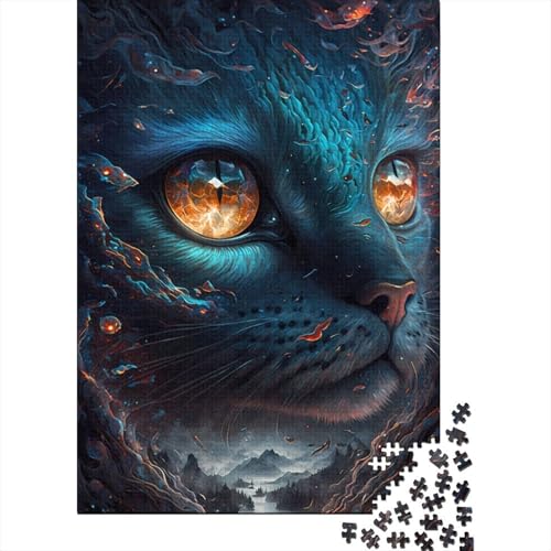 1000-teiliges Puzzle für Erwachsene Scottish Fold-Katze Puzzle für Erwachsene Holzbrett-Puzzle Puzzle für Erwachsene Geschenke 1000 Teile (75 x 50 cm) von wuzihanptpt