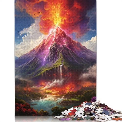 1000-teiliges Puzzle für Erwachsene. Der psychedelische Vulkanausbruch. Puzzle für Erwachsene. Holzpuzzle Erwachsene und Kinder. 1000 Teile (75 x 50 cm) von wuzihanptpt