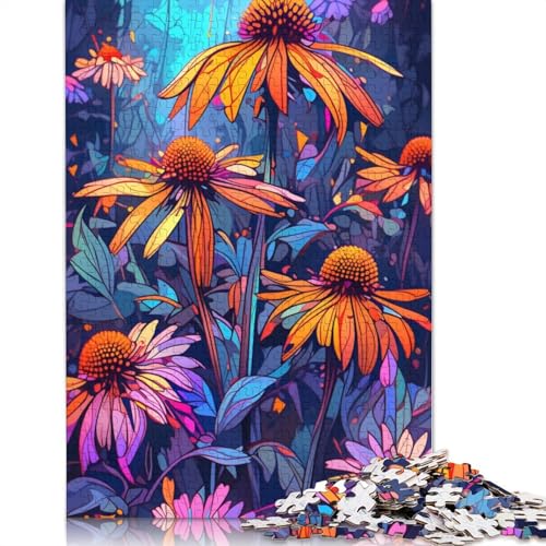 1000-teiliges Puzzle für Erwachsene. Die farbenfrohe Psychedelie der westlichen Sonnenhut-Puzzles für Erwachsene. Holzpuzzle Erwachsene und Kinder. 1000 Teile (75 x 50 cm) von wuzihanptpt