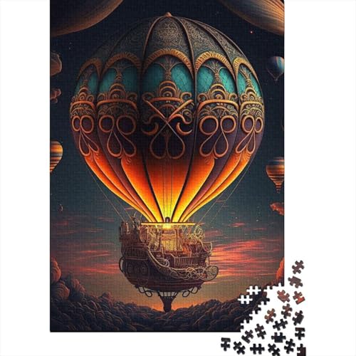 300-teiliges Puzzle „Ballon im Weltraum“ Puzzle für Erwachsene Holzbrett-Puzzle Lernspiel für Erwachsene Teenager 300 Teile (40 x 28 cm) von wuzihanptpt