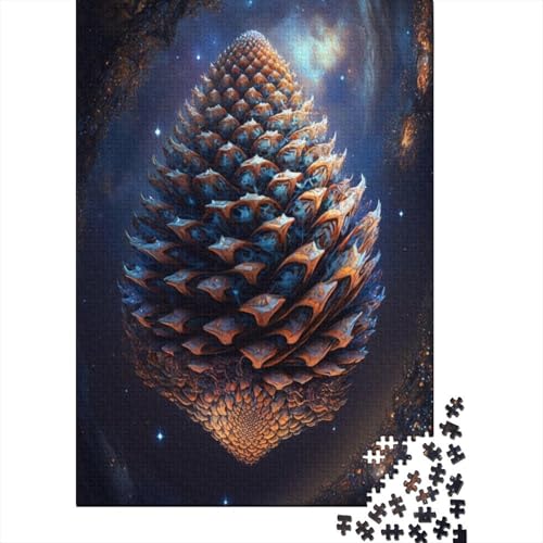 300-teiliges Puzzle „Cosmic Tannenzapfen“ Puzzle für Erwachsene und Jugendliche Holzbrett-Puzzle Spielzeug Denkspiel 300 Teile (40 x 28 cm) von wuzihanptpt