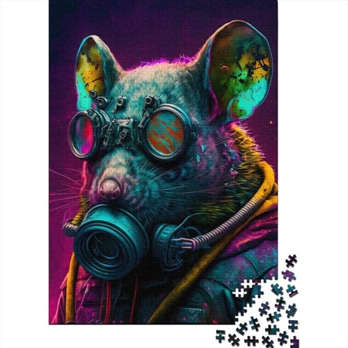 300-teiliges Puzzle „Doomsday Rat“ für Erwachsene und Jugendliche Holzbrett-Puzzle Puzzle für Sommerliebhaber 300 Teile (40 x 28 cm) von wuzihanptpt