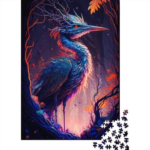 300-teiliges Puzzle „Mysticism“ – Straußenpuzzle für Erwachsene Holzbrettpuzzle Lernspiel für Erwachsene Teenager 300 Teile (40 x 28 cm) von wuzihanptpt