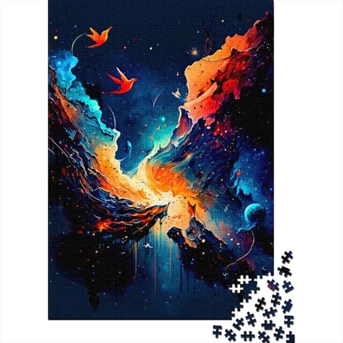 300-teiliges Puzzle Fantasielandschaft Puzzles für Erwachsene und Jugendliche Holzbrett-Puzzles Spielzeug Denkspiel 300 Teile (40 x 28 cm) von wuzihanptpt