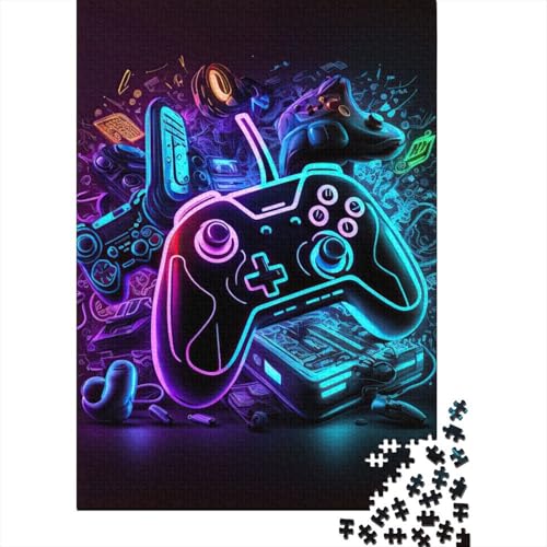 300-teiliges Puzzle Neon-Spiel Puzzles für Erwachsene und Jugendliche Holzbrett-Puzzles Spielzeug Denkspiel 300 Teile (40 x 28 cm) von wuzihanptpt