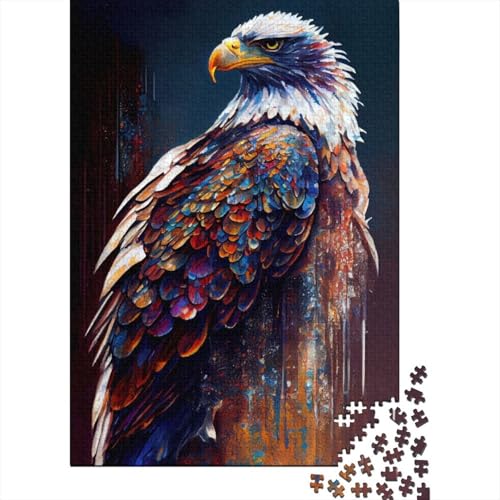 300-teiliges Puzzle Weißkopfseeadler Tuschmalerei Puzzle für Erwachsene Holzplattenpuzzle Lernspielzeug 300 Stück (40 x 28 cm) von wuzihanptpt