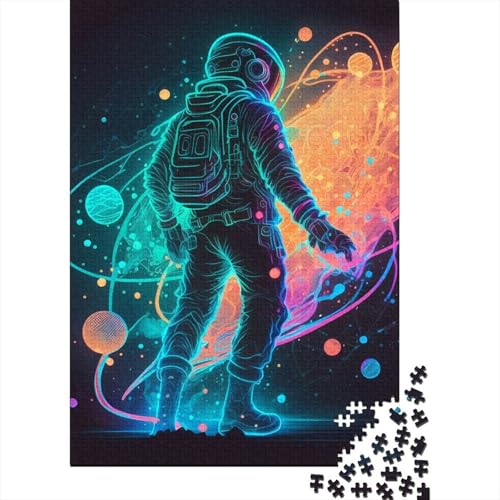 300-teiliges Puzzle Weltraum-Astronauten-Puzzle für Erwachsene und Jugendliche Holzbrett-Puzzle Spielzeug Denkspiel 300 Teile (40 x 28 cm) von wuzihanptpt