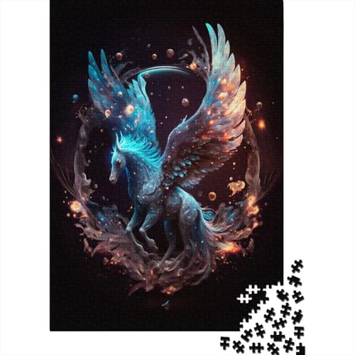 300-teiliges Puzzle für Erwachsene Pegasus-Puzzle für Erwachsene Holzbrett-Puzzle Puzzle für Erwachsene Geschenke 300 Teile (40 x 28 cm) von wuzihanptpt