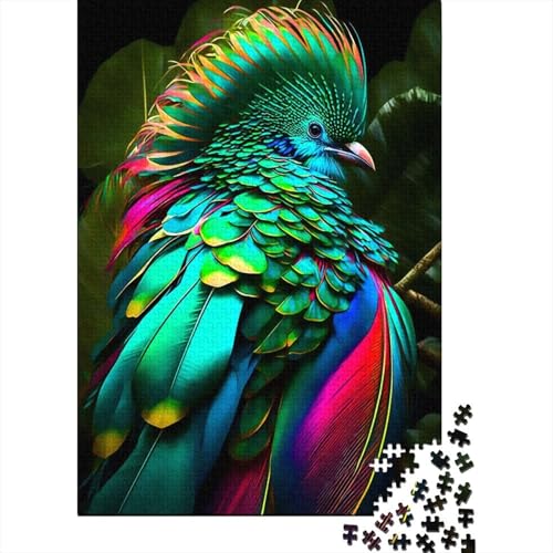 300-teiliges Puzzle mit Vogelmotiv Puzzle für Erwachsene Holzbrett-Puzzle Lernspielzeug 300 Stück (40 x 28 cm) von wuzihanptpt