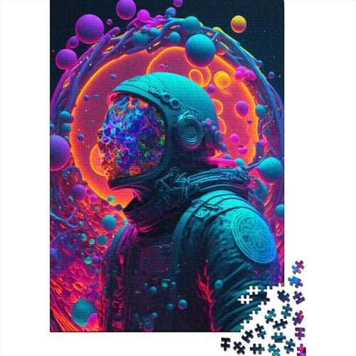 500-teiliges Puzzle für Erwachsene Astronauten-Erschaffung Puzzles für Erwachsene Holzbrett-Puzzles Lernspiele Heimdekorations-Puzzle. 500 Teile (52 x 38 cm) von wuzihanptpt