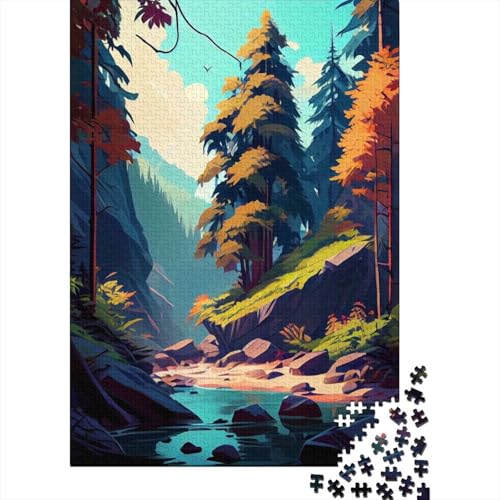 500-teiliges Puzzle für Erwachsene Naturlandschaftspuzzles für Erwachsene und Jugendliche Holzpuzzles Spielzeug Denkspiel 500 Teile (52 x 38 cm) von wuzihanptpt