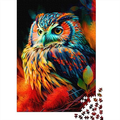 500-teiliges Puzzle für Erwachsene süße Eulen-Puzzles für Erwachsene und Jugendliche Holzpuzzle Spielzeug Denkspiel 500 Teile (52 x 38 cm) von wuzihanptpt