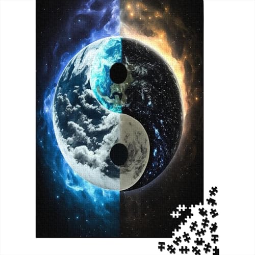 500-teiliges Puzzle mit Yin-Yang-Symbol für Erwachsene und Jugendliche Holzbrett-Puzzle Puzzle für Sommerliebhaber 500 Teile (52 x 38 cm) von wuzihanptpt