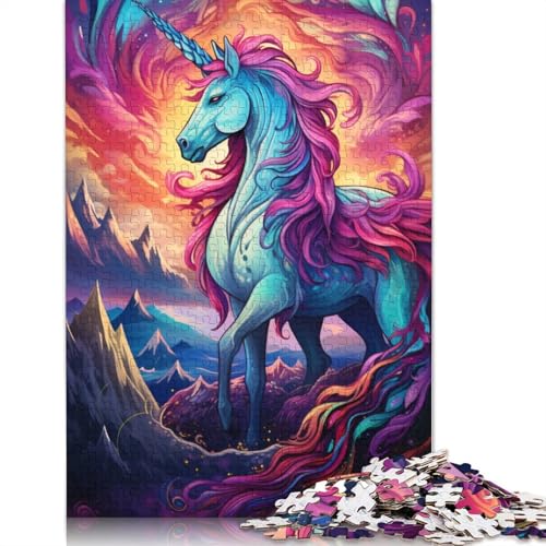 Lustiges Puzzle für Erwachsene 1000 Teile Brillante Einhorn-Puzzles für Holzpuzzles pädagogisches Spielzeug zum Stressabbau Puzzle 1000 Teile (75 x 50 cm) von wuzihanptpt