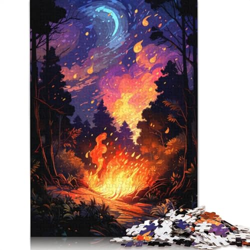 Lustiges Puzzle für Erwachsene 1000 Teile farbenfrohe Fantasielandschafts-Puzzles für Papierpuzzles pädagogisches Spielzeug zum Stressabbau Puzzle 1000 Teile (38 x 26 cm) von wuzihanptpt