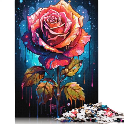 Puzzle „Bunte Rosen“ 1000 Teile Papierpuzzle für Erwachsene und Kinder tolles Geschenk für Erwachsene 1000 Teile (38 x 26 cm) von wuzihanptpt