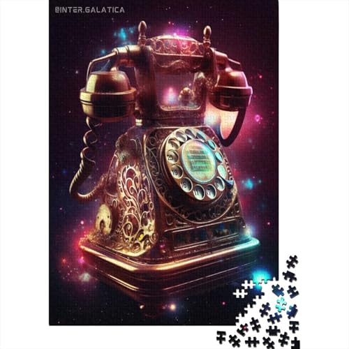 Puzzle „Cosmic Telephone“ – Puzzles für Erwachsene 300 Stück Holzpuzzle für Erwachsene und Jugendliche Puzzles für Erwachsene Geschenke 300 Teile (40 x 28 cm) von wuzihanptpt