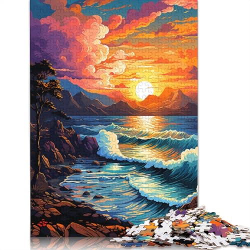 Puzzle „Fantasy Beach at Sunset“ 1000 Teile Holzpuzzle für Erwachsene und Kinder tolles Geschenk für Erwachsene 1000 Teile (75 x 50 cm) von wuzihanptpt